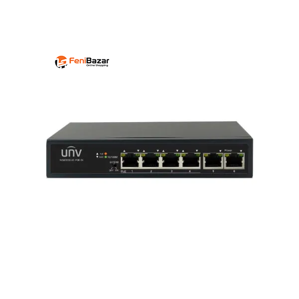 UNV NSW2010-6T-POE-S-IN 4-Port 10/100Mbps PoE Switch with Ethernet Uplink