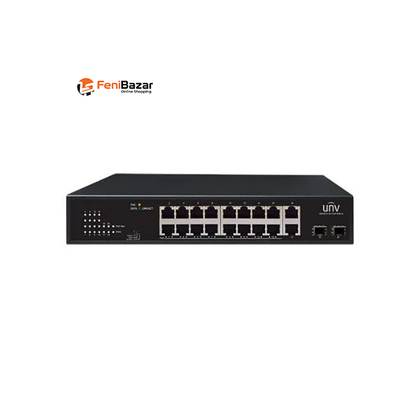 Uniview NSW2010-18GT2GP-POE-IN 16-Port Gigabit PoE Unmanaged Switch with 2 Gigabit Combo Ports