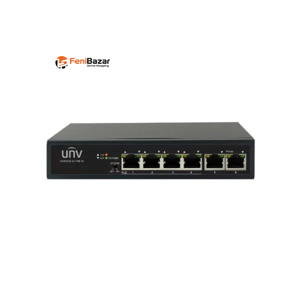 UNV NSW2010-6T-POE-IN 4-Port 10/100Mbps PoE Switch with Ethernet Uplink Port