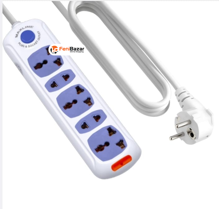 Maxline ML-0032 5-Port Multi-Plug Extension Socket