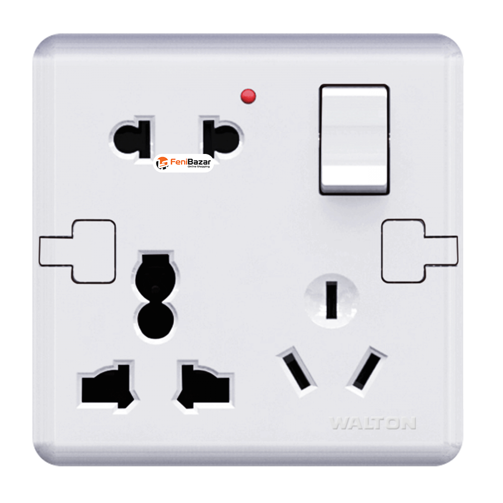 6-Pin All-Rounder Wall Socket with Switch